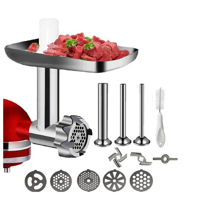 Металлическая пищевая мельница, подставка для кухонной мельницы, сменные колбасные трубки, лезвие для мясорубки
Металлическая пищевая мельница, подставка для кухонной мельницы, сменные колбасные трубки, лезвие для мясорубки