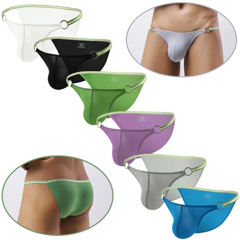 6PCS/Lot Sexy Mens Underwear Breathable G-string Thongs Briefs Low Waist Underpants Bulge Pouch BoxerShorts Tangas Men Lingerie
6PCS/Lot Sexy Mens Underwear Breathable G-string Thongs Briefs Low Waist Underpants Bulge Pouch BoxerShorts Tangas Men Lingerie