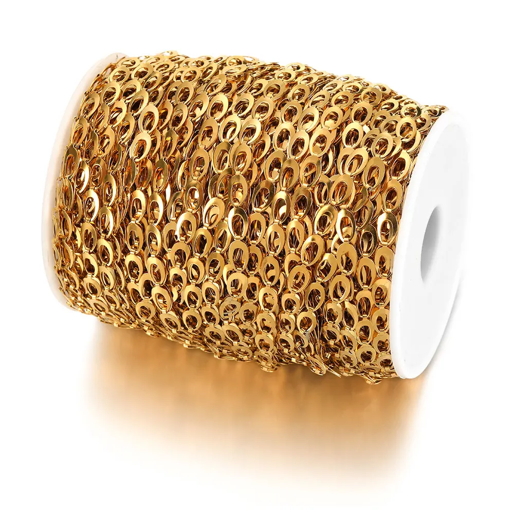 1Meter Stainless Steel Width 5mm Oval Chain Roll Cuban Link Chains For DIY Jewelry Making Necklace Bracelets Wholesale
1Meter Stainless Steel Width 5mm Oval Chain Roll Cuban Link Chains For DIY Jewelry Making Necklace Bracelets Wholesale