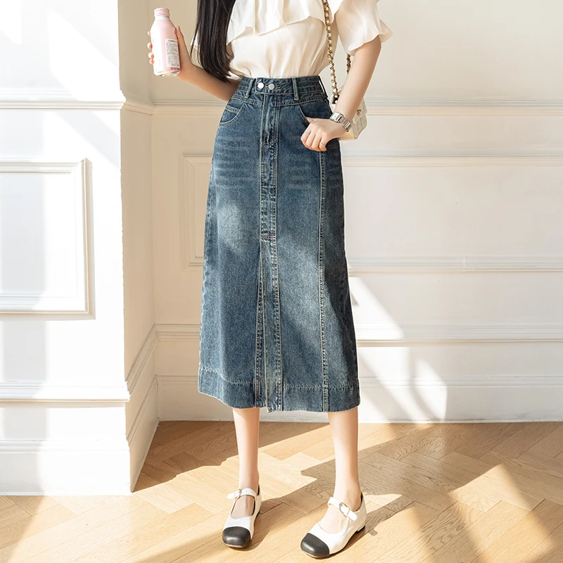 New Fashion High Waist Split Denim Skirts Women Spring Summer Autumn Casual Sexy Ladies Long Skirt Female Girls Kawaii Clothing
New Fashion High Waist Split Denim Skirts Women Spring Summer Autumn Casual Sexy Ladies Long Skirt Female Girls Kawaii Clothing