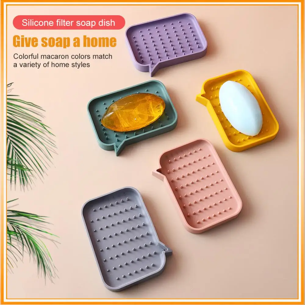 Silicone Soap Holder Storage Rack Drain Soap Box Non-slip Tray Bathroom Storage Rack Is Not Easy To Deform Bathroom Accessories
Silicone Soap Holder Storage Rack Drain Soap Box Non-slip Tray Bathroom Storage Rack Is Not Easy To Deform Bathroom Accessories