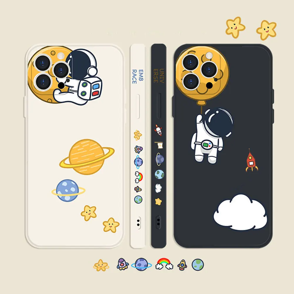 Cute Cartoon Planet Astronaut Phone Case For iPhone 13 11 12 Pro Max XS Max XR X8 7 Plus SE 2020 6 6s silicone shockproof Cover
Cute Cartoon Planet Astronaut Phone Case For iPhone 13 11 12 Pro Max XS Max XR X8 7 Plus SE 2020 6 6s silicone shockproof Cover