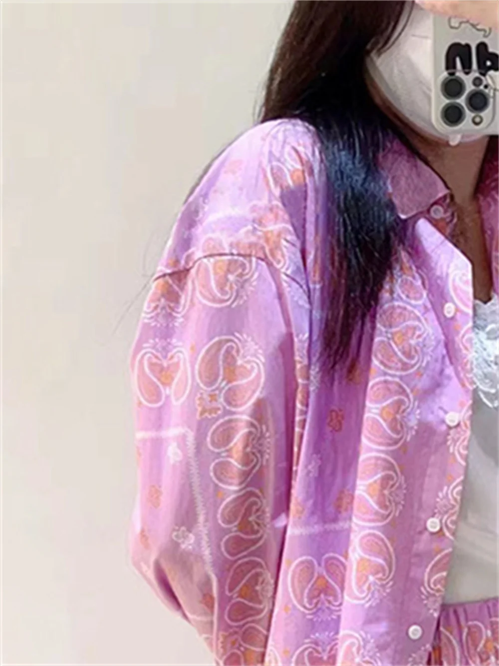 Pink Geometric Printed Women Set Lady Turn Down Collar Single Breasted Long Sleeve Blouse or Elastic Waist Shorts 2023 Summer
Pink Geometric Printed Women Set Lady Turn Down Collar Single Breasted Long Sleeve Blouse or Elastic Waist Shorts 2023 Summer