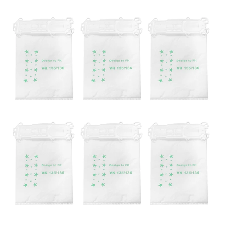 6Pcs Dust Bag Replacement Accessories For Kobold VK135 VK136 FP136 Robotic Vacuum Cleaner
6Pcs Dust Bag Replacement Accessories For Kobold VK135 VK136 FP136 Robotic Vacuum Cleaner