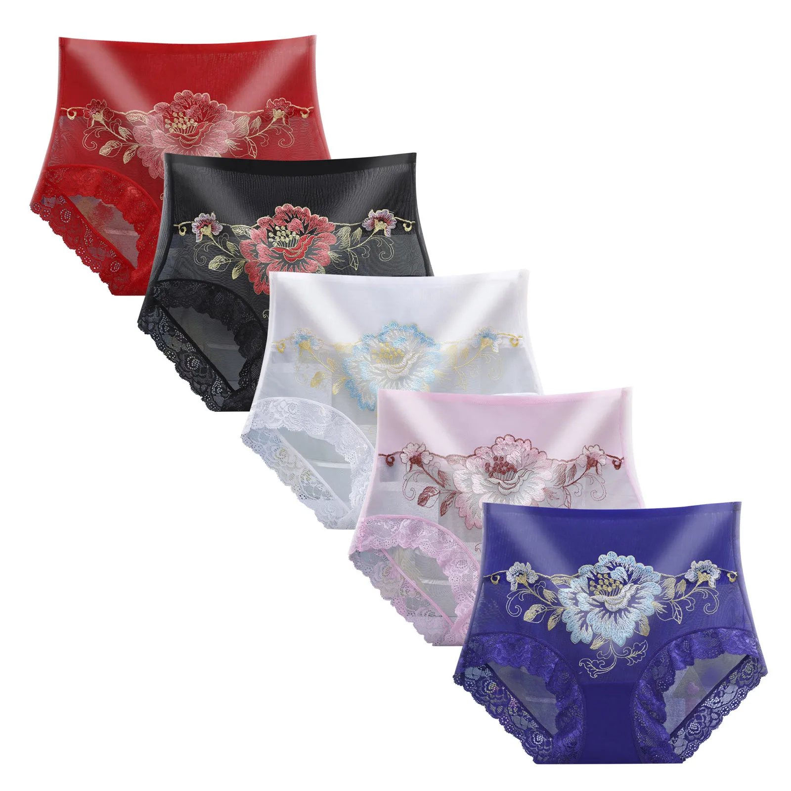 Women Flower Panties Bikini Waist Lace Panty Ladies High Stretch Embroidery Underwear Soft Sexy 5PCs Women S Panties
Women Flower Panties Bikini Waist Lace Panty Ladies High Stretch Embroidery Underwear Soft Sexy 5PCs Women S Panties
