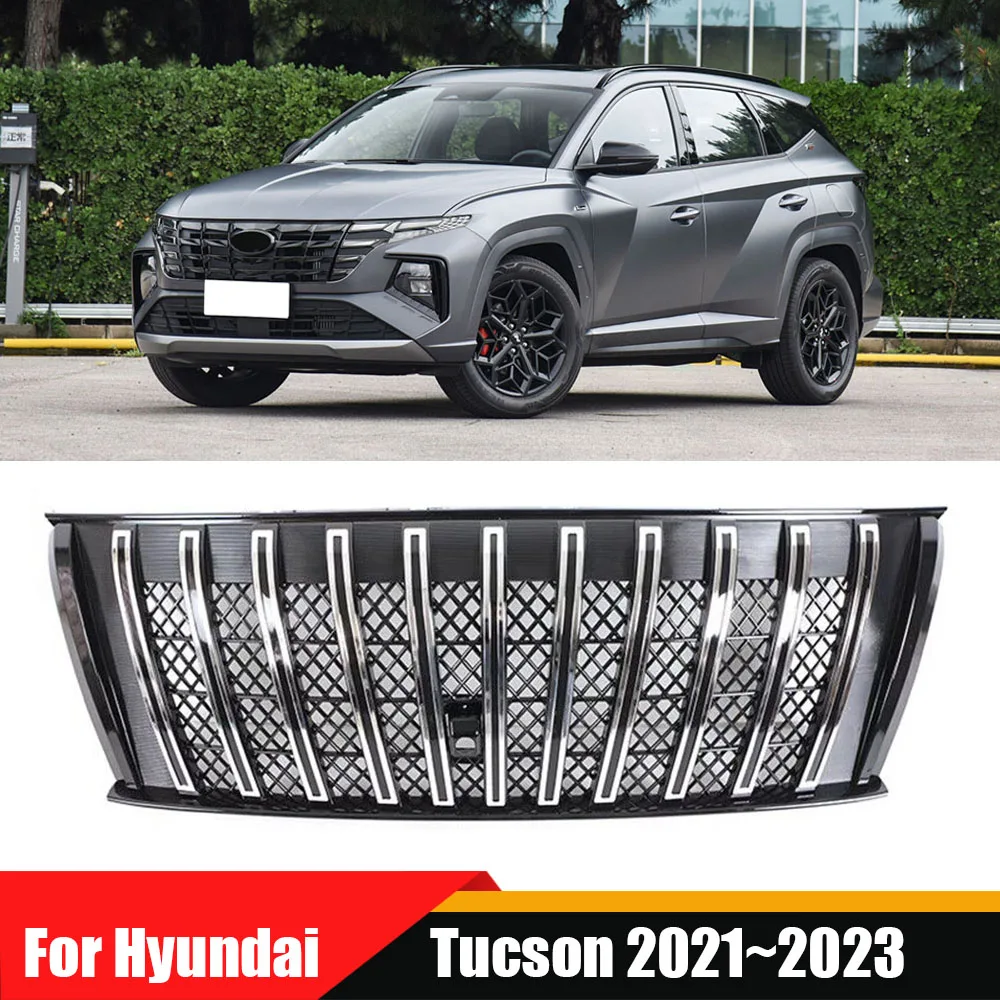 Suitable High Quality Chrome Plated Or Gloss Black Front Bumper Grille Radiator Grille 1PCS For Hyundai Tucson 2021~2023
Suitable High Quality Chrome Plated Or Gloss Black Front Bumper Grille Radiator Grille 1PCS For Hyundai Tucson 2021~2023