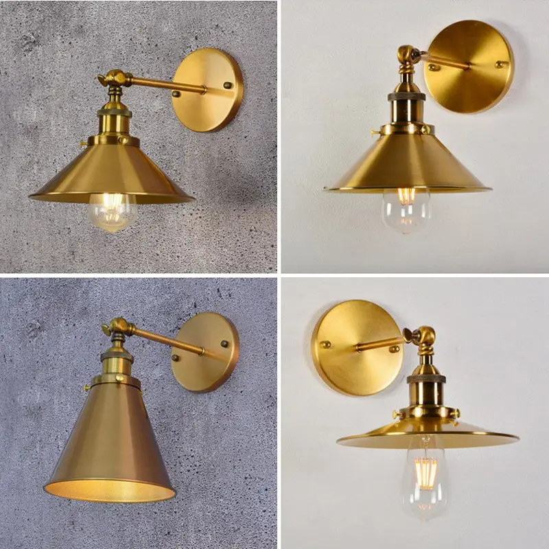 

America Loft Industrial Style Wrount Iron Brass Vintage Led Wall Lamp Light for Cafe Room Edison Wall Sconce Home Decoration