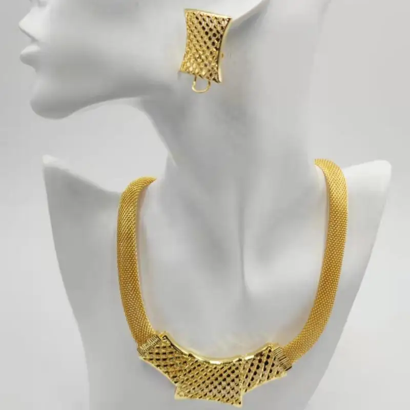 Ethiopian Dubai 24K Luxury Gold Jewelry Set Necklace Necklace Earrings Ring For Women's Party Wedding Indian African Jewelry
Ethiopian Dubai 24K Luxury Gold Jewelry Set Necklace Necklace Earrings Ring For Women's Party Wedding Indian African Jewelry