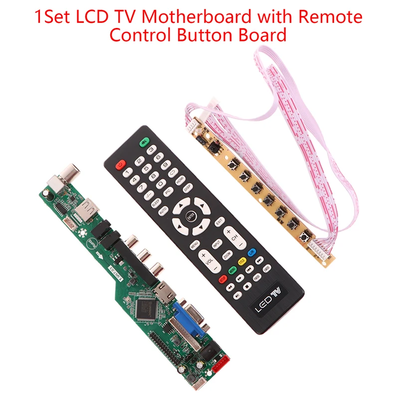 1Set LCD TV Motherboard T.U67.03 With Remote Control Button Board Support Remote Control Digital Switching Resolution
1Set LCD TV Motherboard T.U67.03 With Remote Control Button Board Support Remote Control Digital Switching Resolution