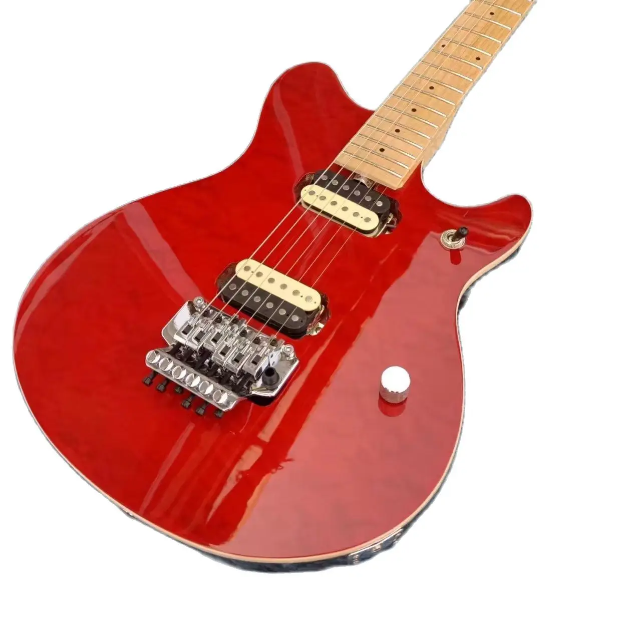 Hot sale 22 Frets EVH Electric Guitar Red Mahogany Body Zebra Humbucker Pickups Chrome hardware
Hot sale 22 Frets EVH Electric Guitar Red Mahogany Body Zebra Humbucker Pickups Chrome hardware