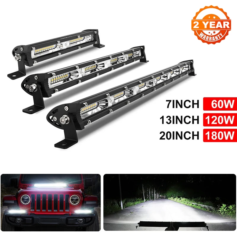 7" 13" 20" Inch Led Work Light Bar Ultra Slim Barra Off Road 12V 24V Flood Niva Lada 4x4 Fog For SUV Car Truck ATV Jeep Lamps
7" 13" 20" Inch Led Work Light Bar Ultra Slim Barra Off Road 12V 24V Flood Niva Lada 4x4 Fog For SUV Car Truck ATV Jeep Lamps