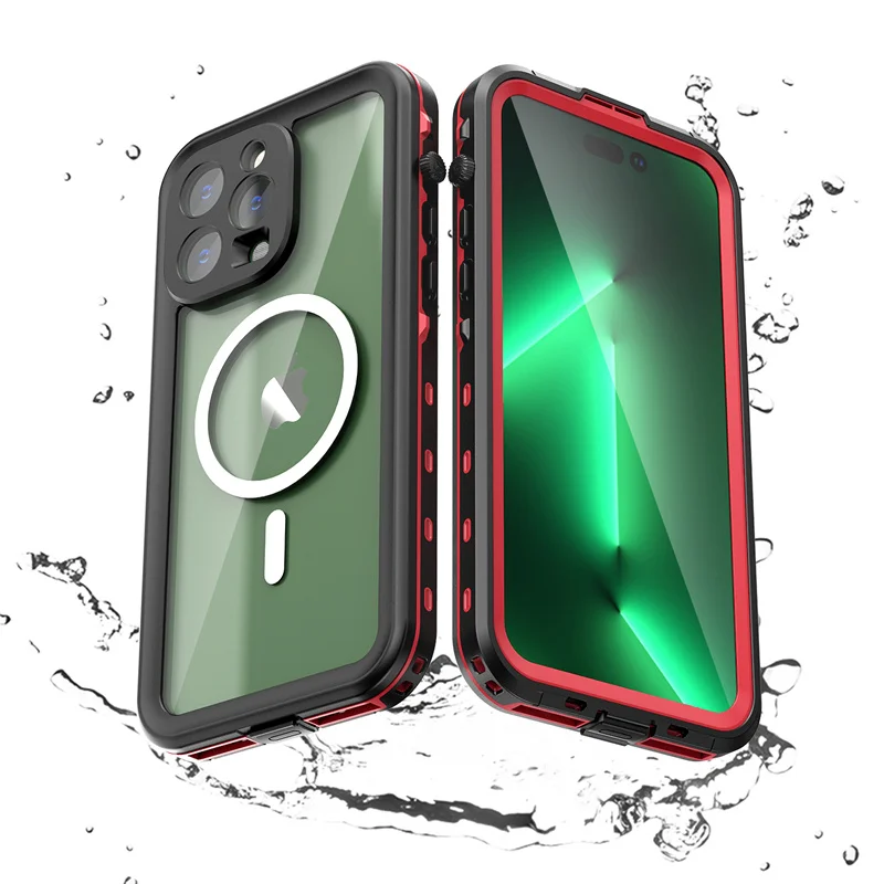 

Outdoor IP68 Waterproof Case For iPhone14 13Pro Max Plus Magnetic Suction Wireless Swimming Protection Mobile Phone Cover