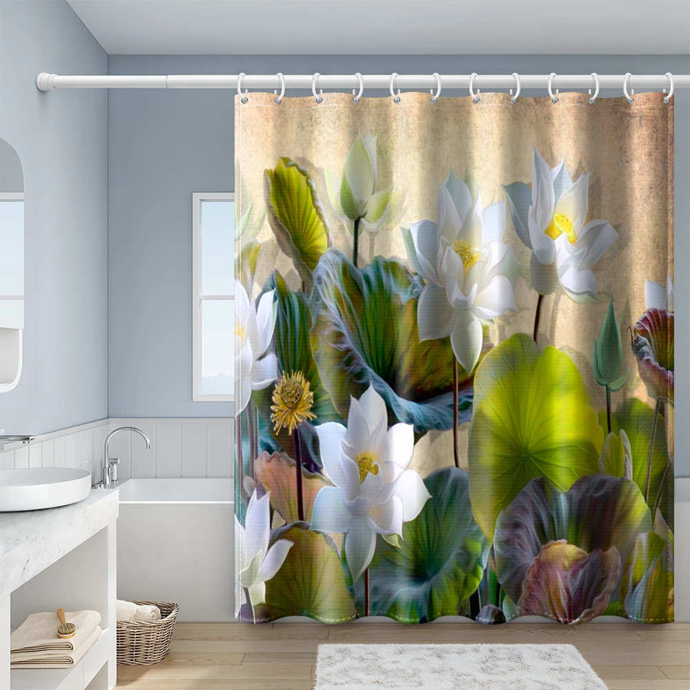 Landscape Flowers and Trees Shower Curtain Bathroom Shower Curtain With Hook Waterproof Polyester Fabric Print Decor
Landscape Flowers and Trees Shower Curtain Bathroom Shower Curtain With Hook Waterproof Polyester Fabric Print Decor