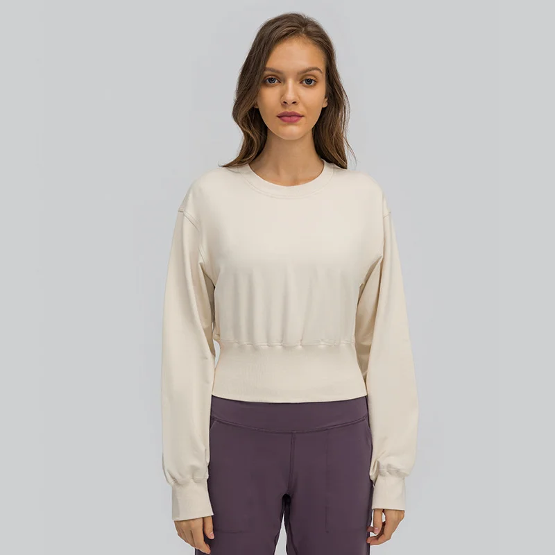 New Ladies Solid Color Sports Sweater Threaded Waist Loose Large Size Cover Up Riding Running Gym Yoga Training Fitness Clothes
New Ladies Solid Color Sports Sweater Threaded Waist Loose Large Size Cover Up Riding Running Gym Yoga Training Fitness Clothes
