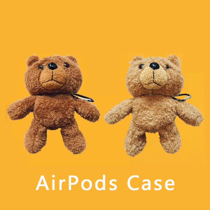 For Airpods Case Plush Doll Button Bear Wireless Bluetooth Headset Accessory for Airpods 1 2 Protective Cover
For Airpods Case Plush Doll Button Bear Wireless Bluetooth Headset Accessory for Airpods 1 2 Protective Cover