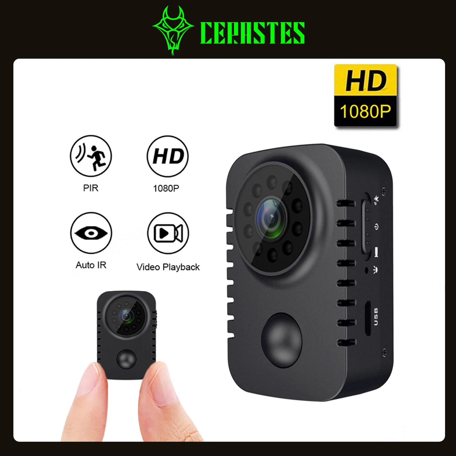 CERASTES 1080P Мини-камера для тела HD Видеокамера наблюдения Рекордер Камера Движение Активируется Маленькая няня Cam
CERASTES 1080P Мини-камера для тела HD Видеокамера наблюдения Рекордер Камера Движение Активируется Маленькая няня Cam