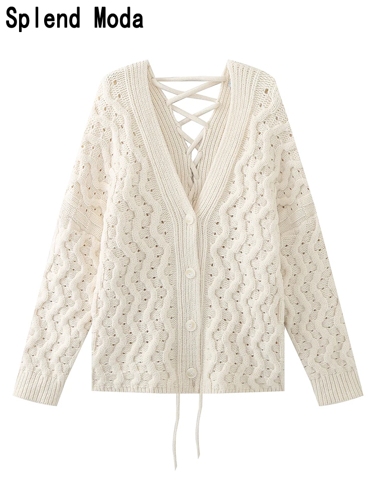 Женский трикотажный кардиган с длинным рукавом, повседневный свободный однобортный Кардиган в офисном стиле, осень 2023
Женский трикотажный кардиган с длинным рукавом, повседневный свободный однобортный Кардиган в офисном стиле, осень 2023