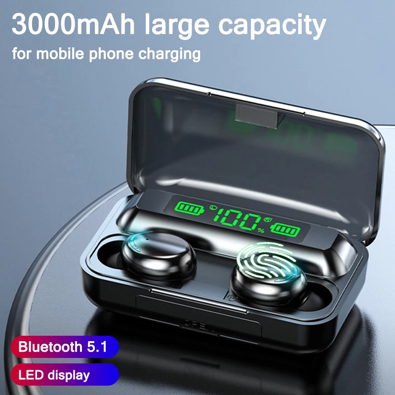F9-5C TWS Earphones Wireless Headphones Bluetooth-compatible 5.1 3000mAh Charging Box Headsets Stereo Earbuds Sports
F9-5C TWS Earphones Wireless Headphones Bluetooth-compatible 5.1 3000mAh Charging Box Headsets Stereo Earbuds Sports