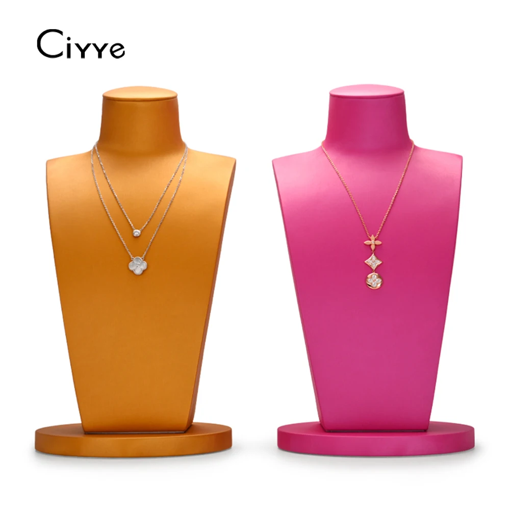 Ciyye Solid Wood Orange&Pink Leather Necklace Display Bust with Base Necklace Showing Mannequin 33.5cm
Ciyye Solid Wood Orange&Pink Leather Necklace Display Bust with Base Necklace Showing Mannequin 33.5cm