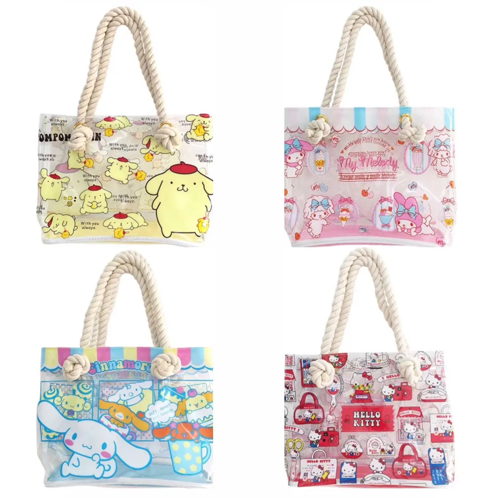 Sanrios Cinnamoroll My Melody Hellokittys XO прозрачные сумки через плечо аниме Kawaii ПВХ пляжная сумка для хранения 40 см
Sanrios Cinnamoroll My Melody Hellokittys XO прозрачные сумки через плечо аниме Kawaii ПВХ пляжная сумка для хранения 40 см