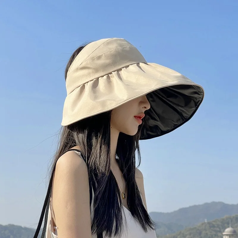 Summer Empty Top Wide Brim Sun Hat For Women Anti UV Sunscreen Bucket Hat Female Sun Protection Outdoor Beach Cap
Summer Empty Top Wide Brim Sun Hat For Women Anti UV Sunscreen Bucket Hat Female Sun Protection Outdoor Beach Cap