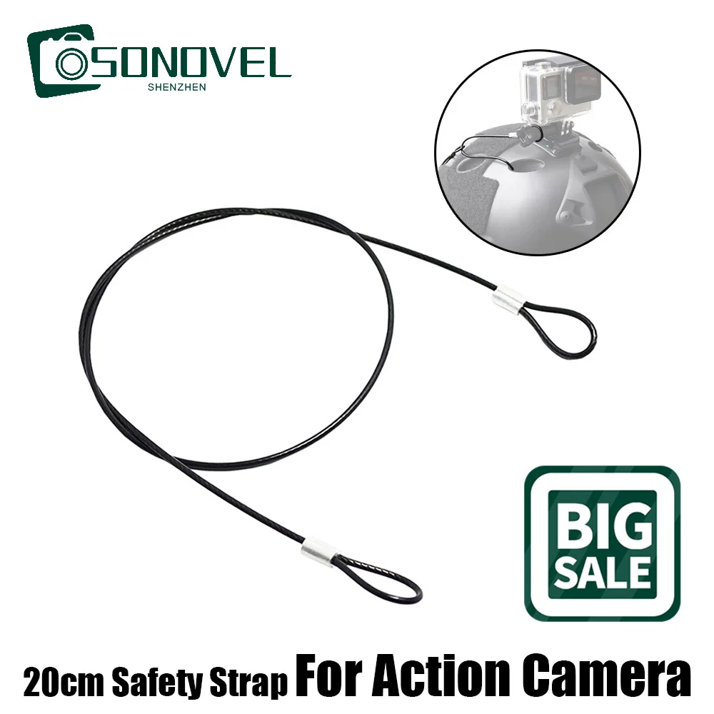 

Safety Strap Wire Rope Lanyard Cable for GoPro Hero 9 8 7 6 5 Yi 4K Sjcam M10 Sj8 Eken H9 DJI Osmo Yi Camera Go Pro Accessory