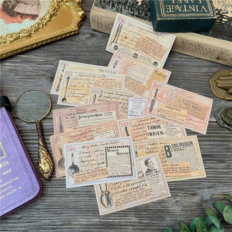 12Pcs Vintage Letter Sticker Junk Journal Ephemera Tim Holtz Style Article Label Phrase Aesthetic Stickers Scrapbooking Material
12Pcs Vintage Letter Sticker Junk Journal Ephemera Tim Holtz Style Article Label Phrase Aesthetic Stickers Scrapbooking Material