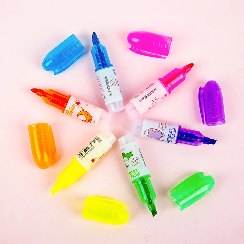 6pcs/set Cute Portable Creative Highlighter Mark Pen Fluorescence Journal Focus Color Marker Student Stationery Writing Supplies
6pcs/set Cute Portable Creative Highlighter Mark Pen Fluorescence Journal Focus Color Marker Student Stationery Writing Supplies