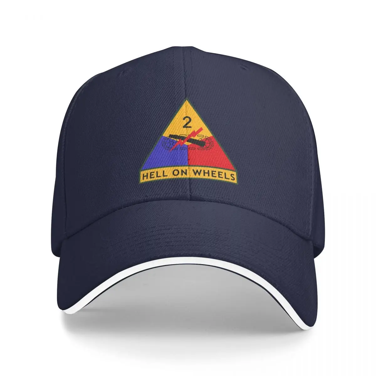 

New 2nd Armored Division Hell on Wheels quot (United States Army) Baseball Cap Golf Hat Snap Back Hat Anime Hat Men Hats Women