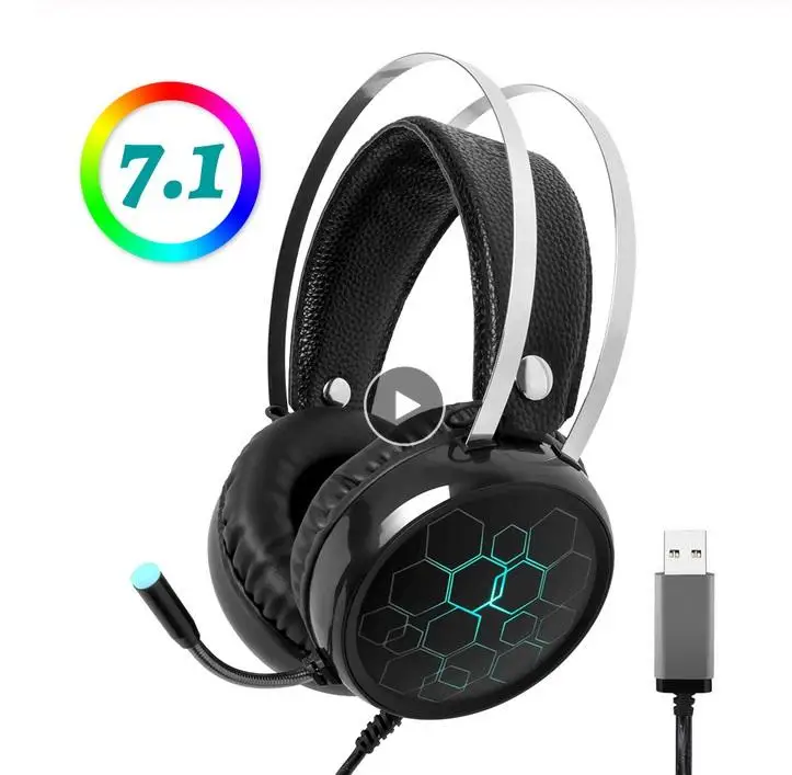 Профессиональная игровая гарнитура 7,1 с объемным звуком, проводные USB наушники с микрофоном для ПК, компьютера, Xbox One, PS4, светильник ка
Профессиональная игровая гарнитура 7,1 с объемным звуком, проводные USB наушники с микрофоном для ПК, компьютера, Xbox One, PS4, светильник ка