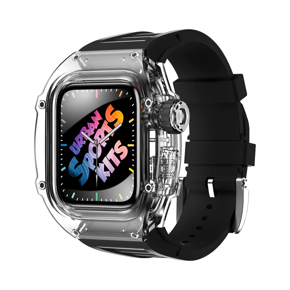 Новый роскошный прозрачный чехол с ремешком из флюоруберов iWatch Series 8/7 для iWatch SE 6 5 4 спортивный резиновый ремешок комплект для модов оранжевы...
Новый роскошный прозрачный чехол с ремешком из флюоруберов iWatch Series 8/7 для iWatch SE 6 5 4 спортивный резиновый ремешок комплект для модов оранжевы...
