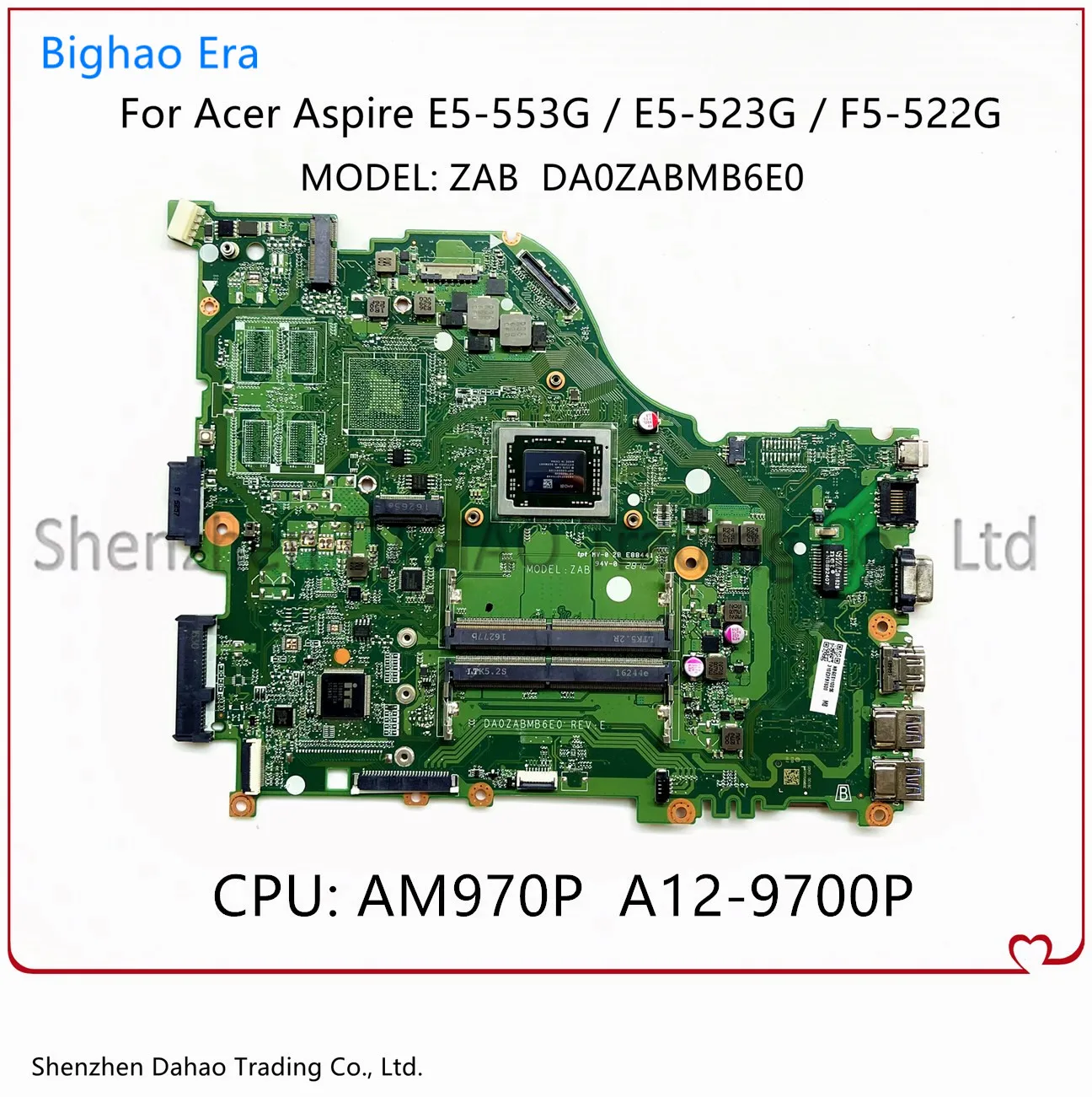 Материнская плата DA0ZABMB6E0 для Acer Aspire E5-523 E5-523G E5-553G F5-552, материнская плата для ноутбука с процессором A12-9700P DDR4 100%, полностью протестирована
Материнская плата DA0ZABMB6E0 для Acer Aspire E5-523 E5-523G E5-553G F5-552, материнская плата для ноутбука с процессором A12-9700P DDR4 100%, полностью протестирована