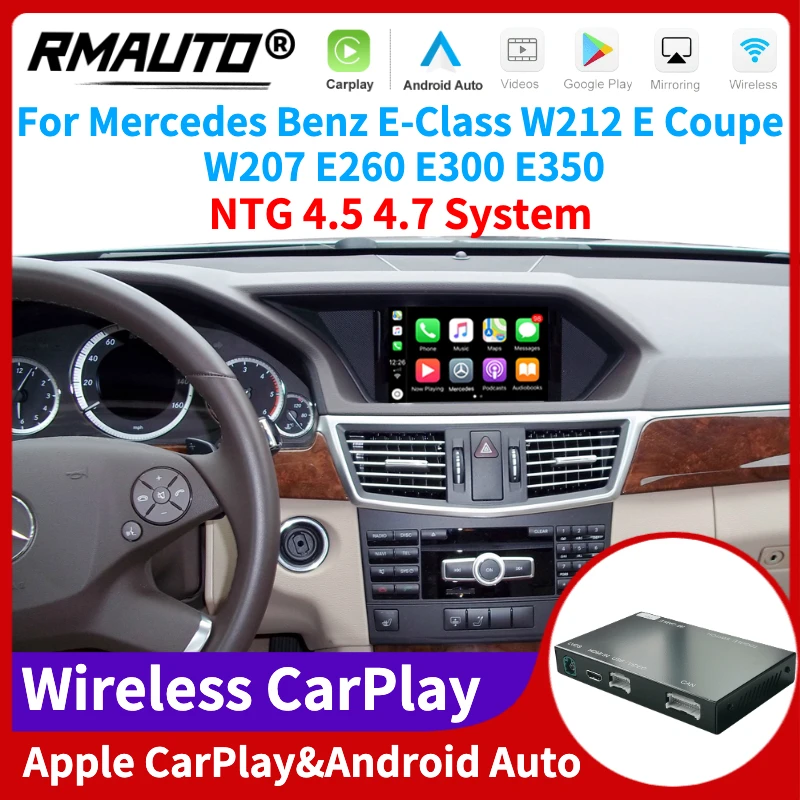 RMAUTO Wireless Apple CarPlay NTG 4.5 4.7 for Mercedes Benz E-Class W212 E Coupe W207 E260 E300 E350 Android Auto Mirror Link
RMAUTO Wireless Apple CarPlay NTG 4.5 4.7 for Mercedes Benz E-Class W212 E Coupe W207 E260 E300 E350 Android Auto Mirror Link