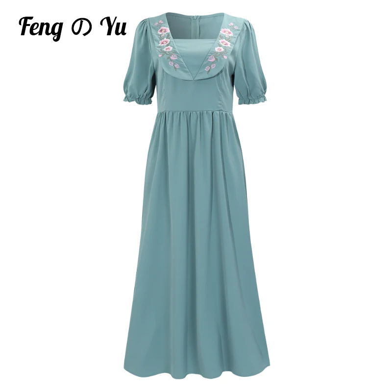 French Retro Ladies Embroidered Dress Summer Retro Embroidery Floral Petal Sleeves V-Neck Royal Dress Orange Red A-Line Skirt
French Retro Ladies Embroidered Dress Summer Retro Embroidery Floral Petal Sleeves V-Neck Royal Dress Orange Red A-Line Skirt