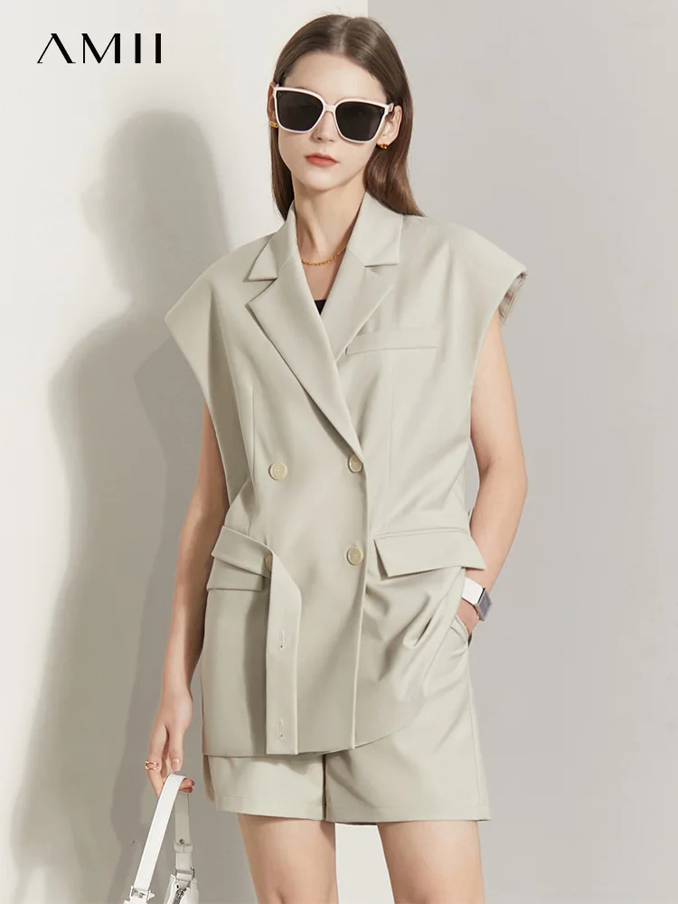 Amii Minimalism Spring Summer New Women Suit Sleeveless Blazer Women Professional Casual Loose Pants Two-piece Suit 12230065
Amii Minimalism Spring Summer New Women Suit Sleeveless Blazer Women Professional Casual Loose Pants Two-piece Suit 12230065