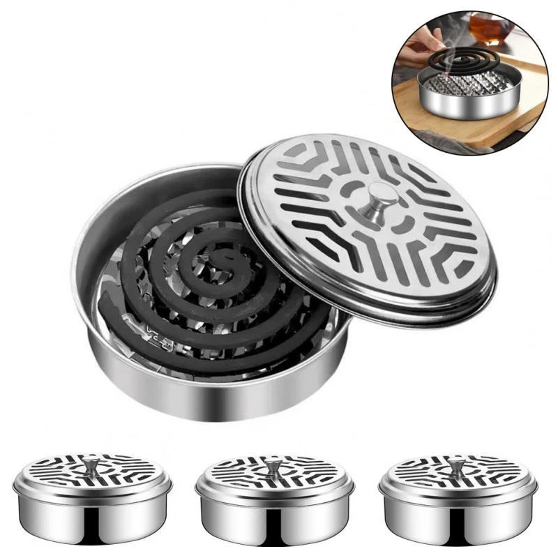 Портативная круглая подставка из нержавеющей стали, современный держатель для спирали от комаров, поднос для благовоний, Отпугиватель насекомых, подсвечник 
Портативная круглая подставка из нержавеющей стали, современный держатель для спирали от комаров, поднос для благовоний, Отпугиватель насекомых, подсвечник