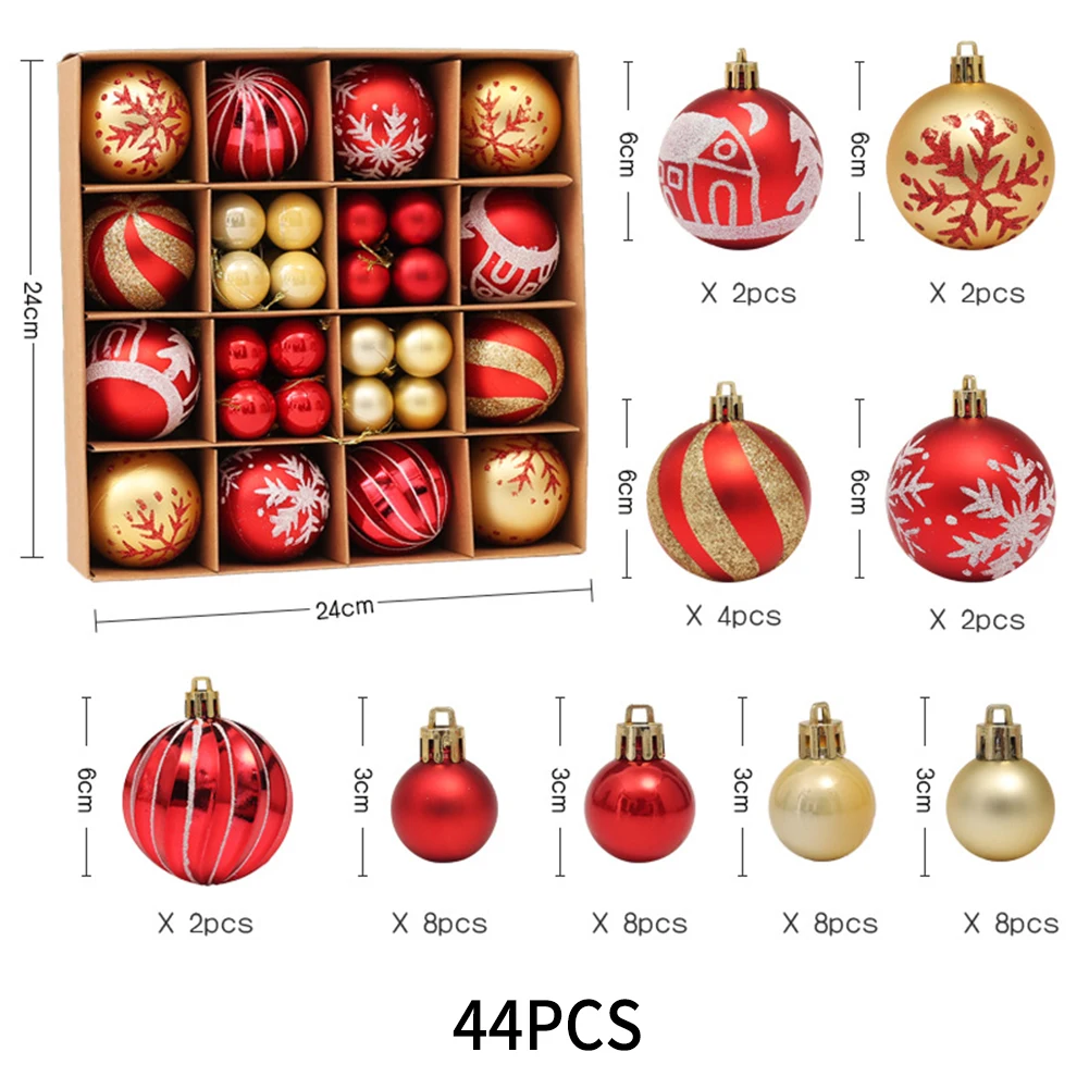 42pcs Mixed Christmas Patterned Balls Decorations Baubles Xmas Tree Hanging Pendant For Home Merry Party Decor Shatterproof
42pcs Mixed Christmas Patterned Balls Decorations Baubles Xmas Tree Hanging Pendant For Home Merry Party Decor Shatterproof
