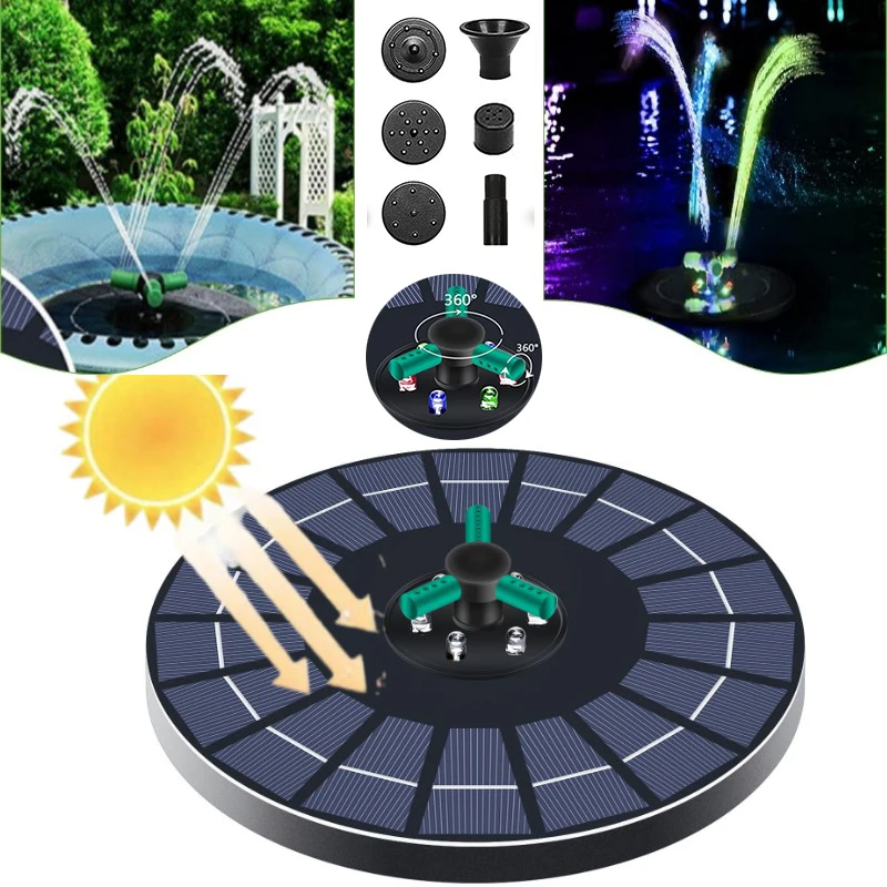 Floating Solar Fountain With Rotary Sprinkler Colorful LED Light Water Fountain Pump Pond Bird Bath Outdoor Garden Decoration
Floating Solar Fountain With Rotary Sprinkler Colorful LED Light Water Fountain Pump Pond Bird Bath Outdoor Garden Decoration