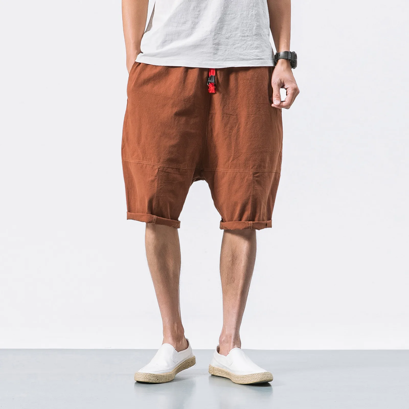 Running Short Male Casual Pants Soild Loose Cotton Linen Bloomers Mens Yoga Pants Beam Pants Wide Short Boy 9
Running Short Male Casual Pants Soild Loose Cotton Linen Bloomers Mens Yoga Pants Beam Pants Wide Short Boy 9