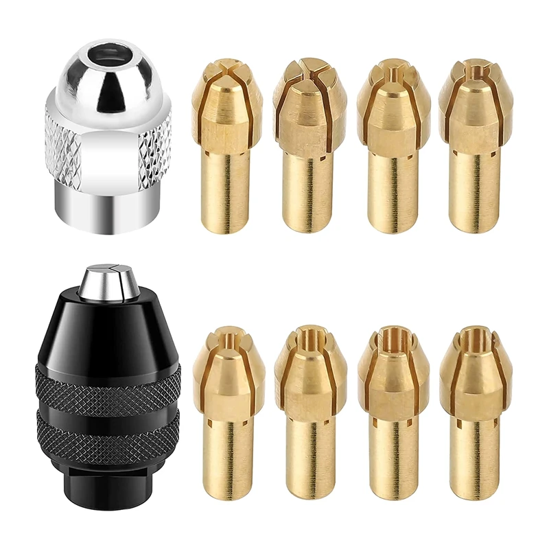 8Pcs Brass Collet Set With Keyless Drill Chuck, Replacement 4485 Brass Quick Change Rotary Drill Nut Tool Set
8Pcs Brass Collet Set With Keyless Drill Chuck, Replacement 4485 Brass Quick Change Rotary Drill Nut Tool Set