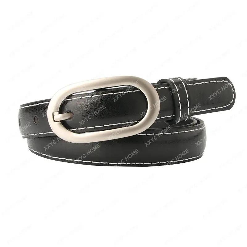 Женский ремень, универсальный тонкий ремень с квадратной пряжкой 
Женский ремень, универсальный тонкий ремень с квадратной пряжкой