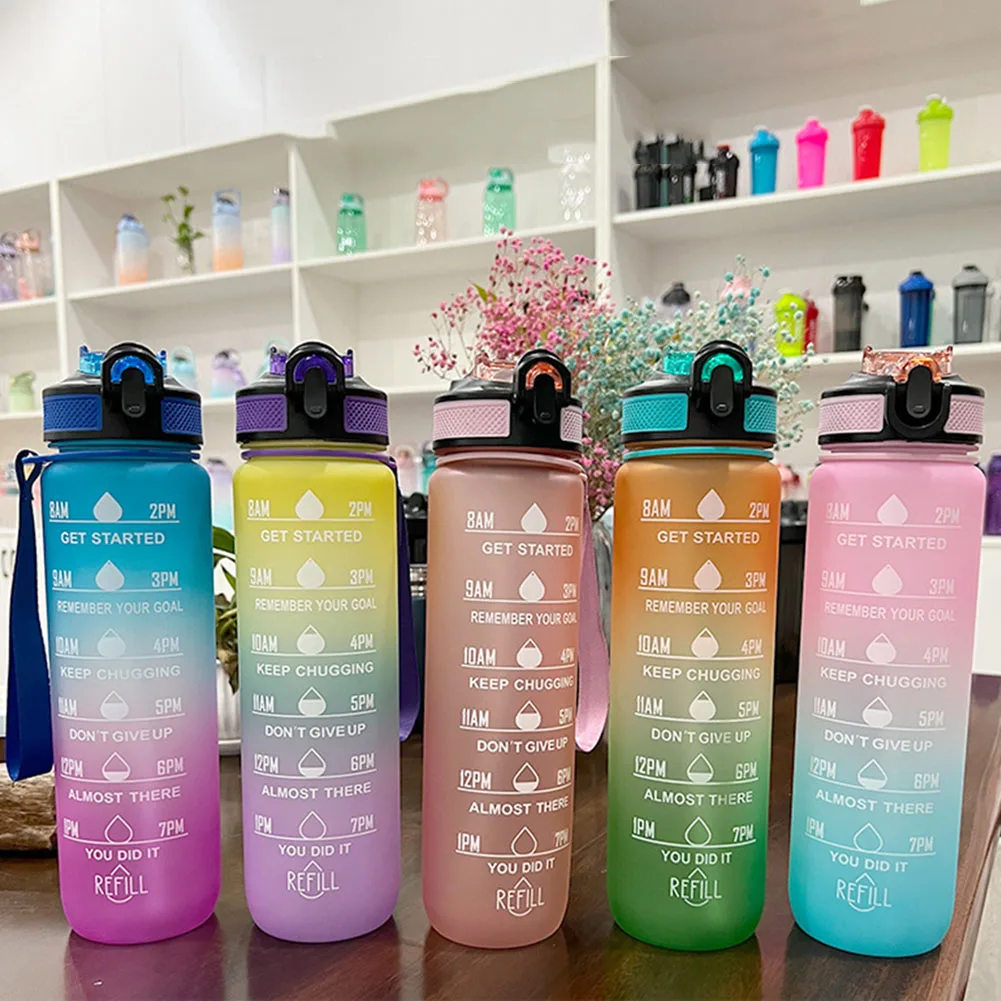 Large Capacity Water Bottle Straw Cup High Temperature Water Cup Time Scale Frosted Outdoor Sports Gradient Color Cup
Large Capacity Water Bottle Straw Cup High Temperature Water Cup Time Scale Frosted Outdoor Sports Gradient Color Cup