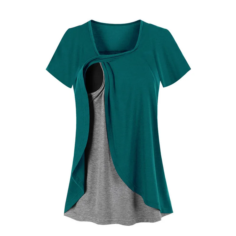 Women Blouse Maternity Printed Patchwork Nursing Tops T-Shirt Summer Short Sleeve Pregnant Clothes Nursing Breastfeeding
Women Blouse Maternity Printed Patchwork Nursing Tops T-Shirt Summer Short Sleeve Pregnant Clothes Nursing Breastfeeding
