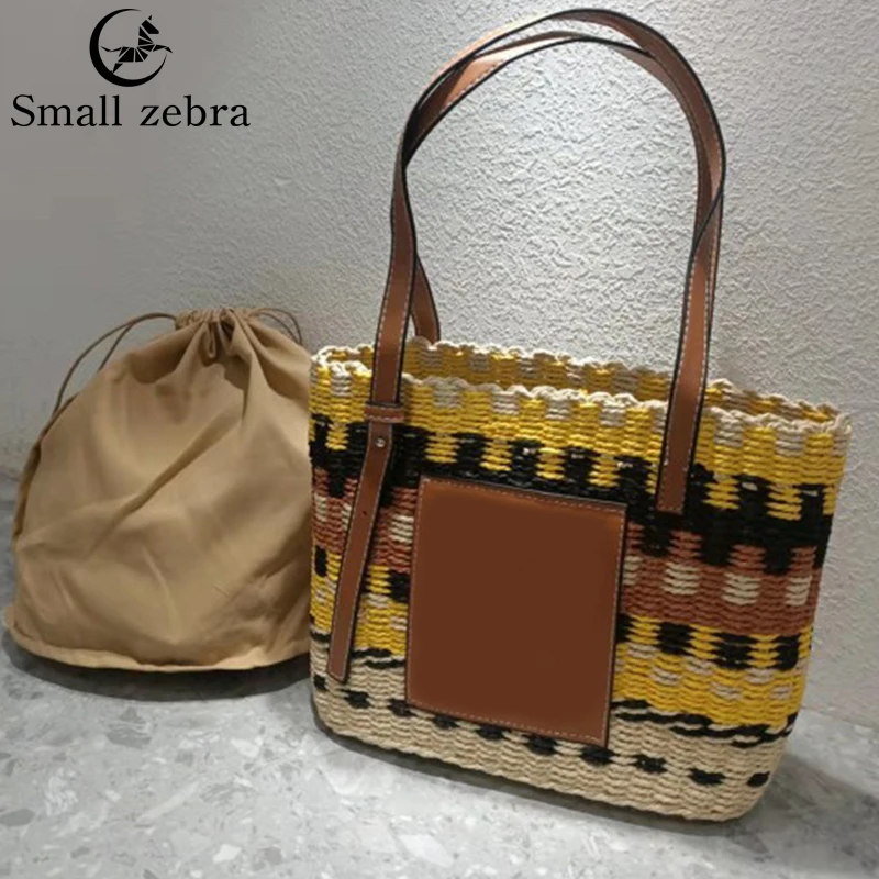 2022 Spring Summer New Color Pattern Hand-Woven Handbag Women'S Handbag Large-Capacity Vegetable Basket Child Mother Beach Bag
2022 Spring Summer New Color Pattern Hand-Woven Handbag Women'S Handbag Large-Capacity Vegetable Basket Child Mother Beach Bag