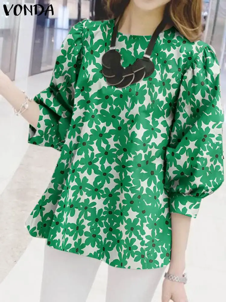 VONDA Bohemian Summer Blouses 2023 Fashion Women Shirt Half Puff Sleeve Floral Printed Blusas Casual Loose Tunic Tops Streetwear
VONDA Bohemian Summer Blouses 2023 Fashion Women Shirt Half Puff Sleeve Floral Printed Blusas Casual Loose Tunic Tops Streetwear