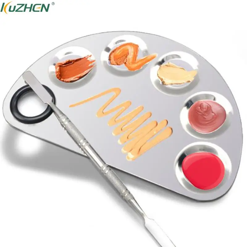 Stainless Steel Paint Palette Tray Mixing Rod Spatula Set For Nail Art Supply School Supplies Watercolor Oil Painting Makeup
Stainless Steel Paint Palette Tray Mixing Rod Spatula Set For Nail Art Supply School Supplies Watercolor Oil Painting Makeup