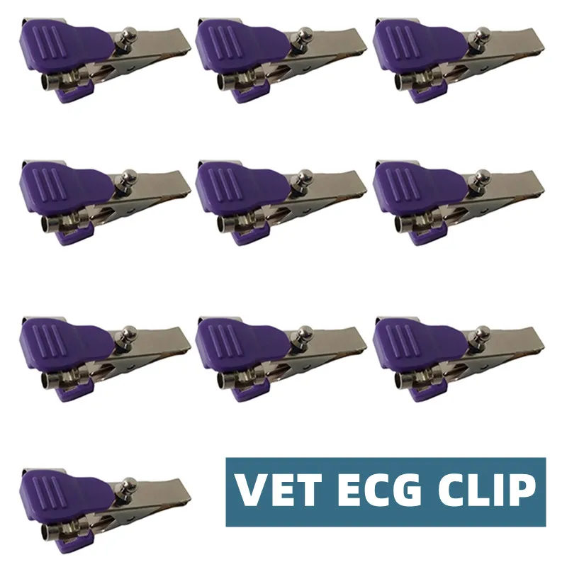 10Pcs multi-function ECG/EKG Alligator Clip Electrodes for Animals Veterinary or to use with banana plug Used to Fix Cables
10Pcs multi-function ECG/EKG Alligator Clip Electrodes for Animals Veterinary or to use with banana plug Used to Fix Cables