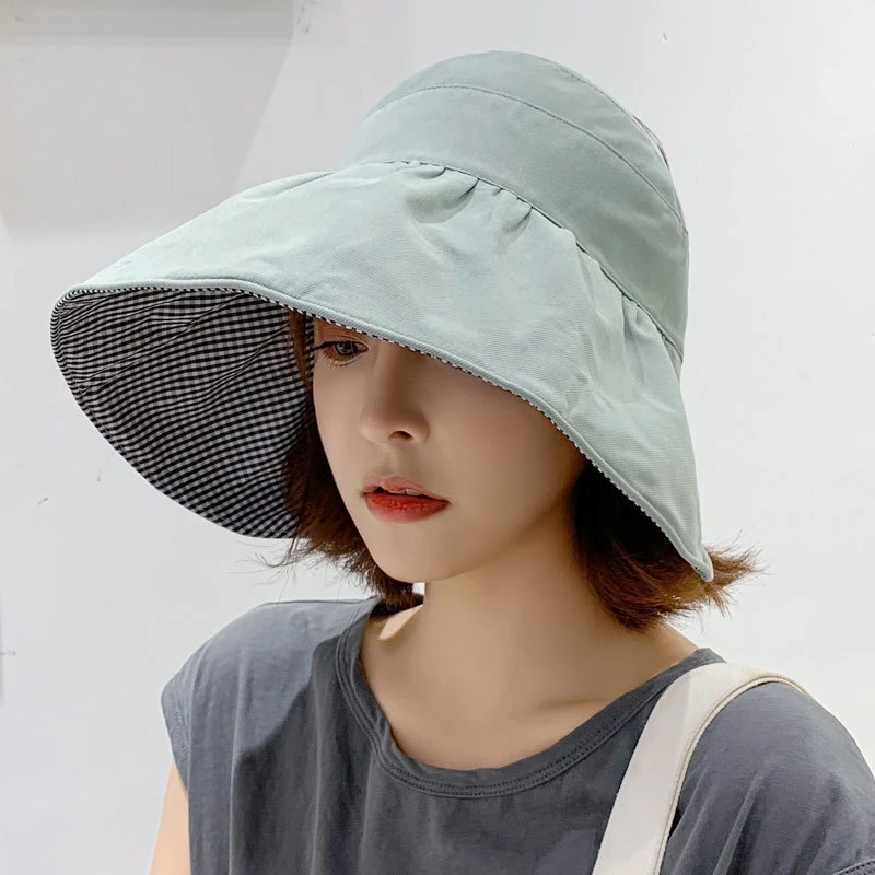 Women's double-sided fisherman hat, big wing hat, sun hat, empty top hat, fashion folding parents' and children's sun hat
Women's double-sided fisherman hat, big wing hat, sun hat, empty top hat, fashion folding parents' and children's sun hat