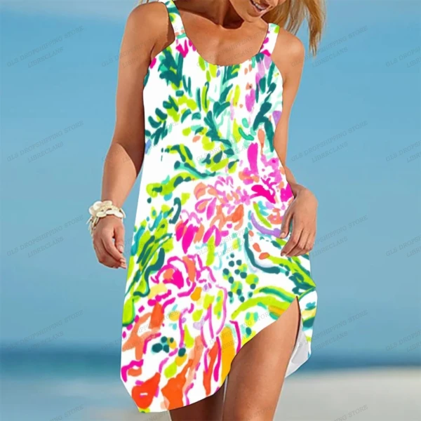 Painting Dress Women Fashion Bohemian Floral Strap Dresses Party Evening Sexy Beach Dress Midi Casual Sundress Loose Hem Hawaii
Painting Dress Women Fashion Bohemian Floral Strap Dresses Party Evening Sexy Beach Dress Midi Casual Sundress Loose Hem Hawaii