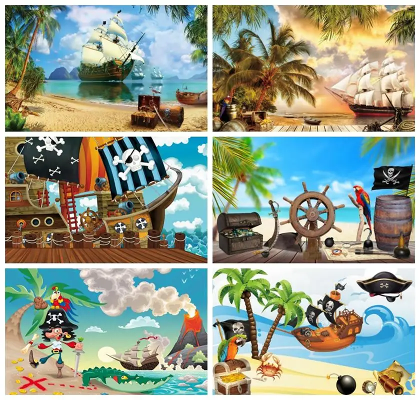 Laeacco Birthday Photozone Photography Backdrops Cartoon Pirate Ship Skull Baby Shower Newborn Customized Portrait Backgrounds
Laeacco Birthday Photozone Photography Backdrops Cartoon Pirate Ship Skull Baby Shower Newborn Customized Portrait Backgrounds